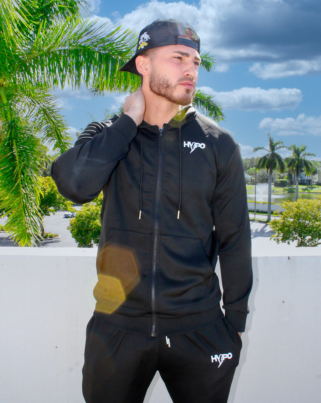 Sleek black Hypo-thermic tracksuit