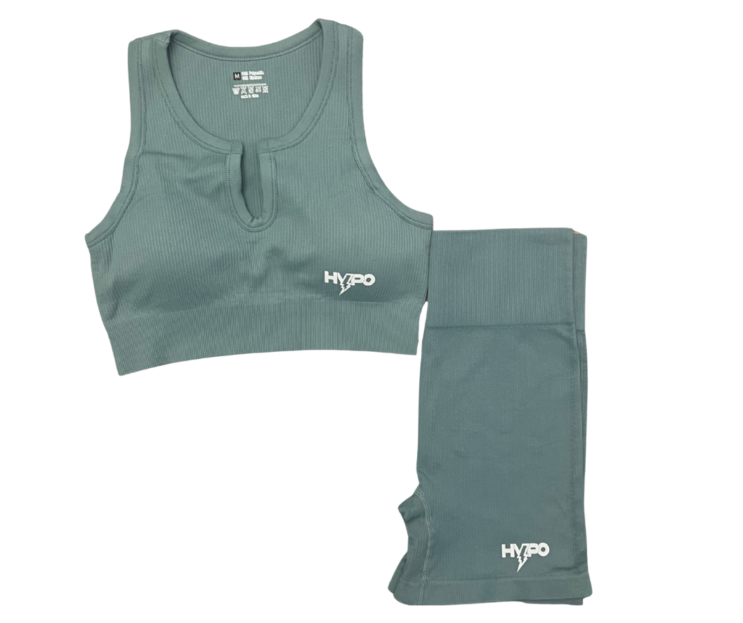 Sage Green Tech-Performance Short Set